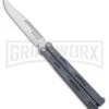 Maxace Unicorn Gray G-10 Balisong Butterfly Knife - Bowie Satin Plain -Kershaw Store Maxace Unicorn Balisong Butterfly Gray G10 Satin Bowie GX 40490 jr large