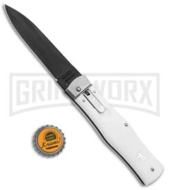 Mikov 241 Predator ABS White Automatic Lever Lock Knife - Black 9 Mikov 241 Predator ABS White Automatic Lever Lock Knife - Black -Kershaw Store Mikov 241 Predator LL Auto ABS White Black BHQ 96480 jr bottlecap large