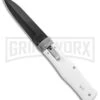 Mikov 241 Predator ABS White Automatic Lever Lock Knife - Black Bayo -Kershaw Store Mikov 241 Predator LL Auto ABS White Black Bayo BHQ 102913 jr large