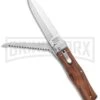 Mikov 241 Predator Wood Automatic Leverlock Knife W/ Saw - Pocket Clip -Kershaw Store Mikov 241 Predator LL Auto Wood Saw Satin BHQ 124401 jr large