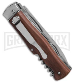 Mikov 241 Predator Wood Multi-Tool Auto Lever Lock Knife W/ Pocket Clip + Tools -Kershaw Store Mikov 241 Predator Multi Tool Auto Knife Wood w Pocket Clip 3.75in Polish BHQ 183410 hd side large