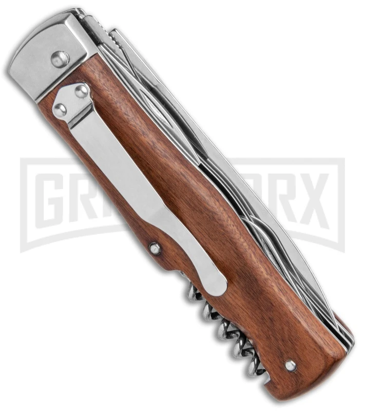 Mikov 241 Predator Wood Automatic Leverlock Knife Multi Tool -Pocket Clip 6 Mikov 241 Predator Wood Automatic Leverlock Knife Multi Tool -Pocket Clip - Image 4