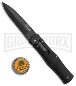 Mikov 241 Tactical Predator Automatic Leverlock Knife + Sheath - Black Dagger -Kershaw Store Mikov 241 Tactical Predator LL Auto Sheath Black BHQ 85223 jr bottlecap large