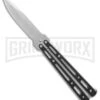 Morphite Black Pocket Balisong Butterfly Knife - Bead Blast Plain -Kershaw Store Morphite Black pocket bali bb plain BP 12282 er large