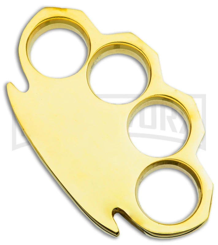 PANTHER Paper Weight Brass Knuckles Red Crosses Etching 4 PANTHER Paper Weight Brass Knuckles Red Crosses Etching - Image 2