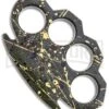 PANTHER Fat Boy Paper Weight Knuckles (Gold Speckled- OD Green Coated) -Kershaw Store Paper Weight Knuckles OD Green Speckled GX 37996 jr large