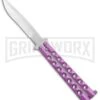 Light Purple Balisong Butterfly Knife - Satin Plain 2 Light Purple Balisong Butterfly Knife - Satin Plain -Kershaw Store Pink Balisong Butterfly Satin Plain GX 37427 jr large