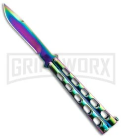 Monarch Integral Black Balisong Butterfly Knife - Spectrum Plain