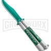 Regal Flipper Green Swirl Balisong Butterfly Knife - Green Plain -Kershaw Store Regal Flipper Green Swirl Balisong Butterfly Green BHQ 177242 jr large