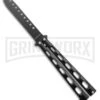 Ronin Gear Black Balisong Trainer Butterfly Knife - Black Plain