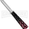 Ronin Gear Red/Black Balisong Trainer Butterfly Knife - Satin Plain 2 Ronin Gear Red/Black Balisong Trainer Butterfly Knife - Satin Plain -Kershaw Store Ronin Gear Red Black Butterfly Practice Trainer CHINA BK3RD BHQ 89894 jr large