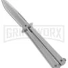 Skipper Gray Balisong Butterfly Knife - Gray Plain -Kershaw Store Skipper Gray butterfly gray BP 22533 er large