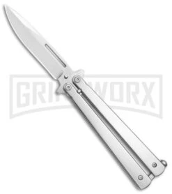 Skipper Mirror Polish Balisong Butterfly Knife - Mirror Plain