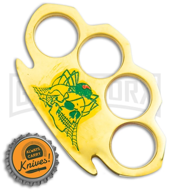PANTHER Skull And Spider Paper Weight Brass Knuckles 5 PANTHER Skull And Spider Paper Weight Brass Knuckles - Image 3