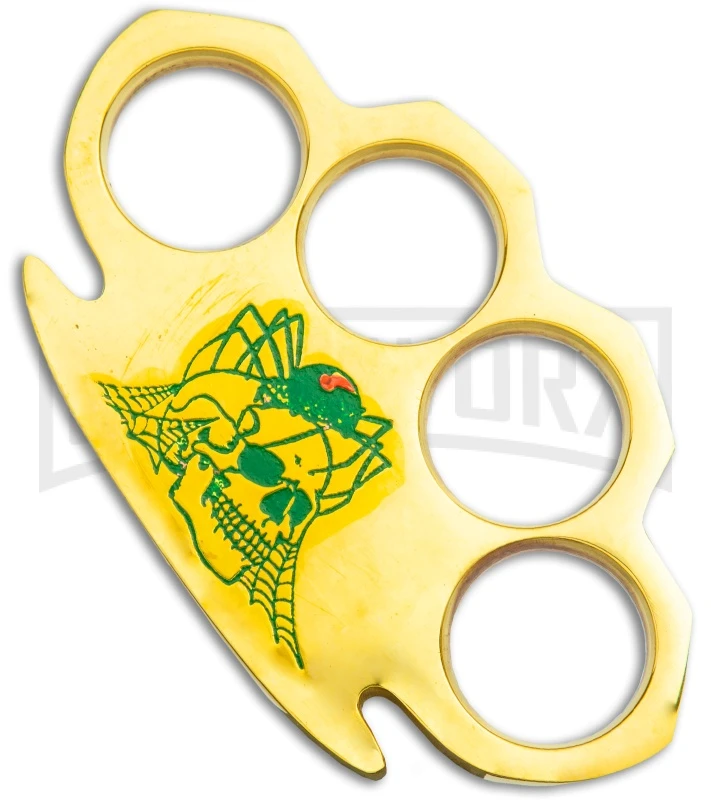 PANTHER Skull And Spider Paper Weight Brass Knuckles 3 PANTHER Skull And Spider Paper Weight Brass Knuckles