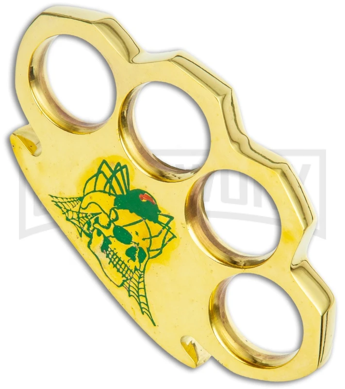PANTHER Skull And Spider Paper Weight Brass Knuckles 4 PANTHER Skull And Spider Paper Weight Brass Knuckles - Image 2