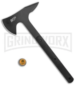 Smith & Wesson Extraction And Evasion 16.25" Tomahawk Axe W/ Sheath -Kershaw Store Smith and Wesson Extraction Evasion Tomahawk Hatchet Axe Sheath BHQ 113216 jr bottlecap large