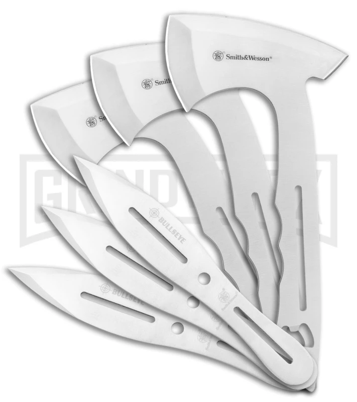 Smith & Wesson Throwing Axe & Knife Combo - 6 Piece 3 Smith & Wesson Throwing Axe & Knife Combo - 6 Piece