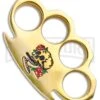 PANTHER Skull And Roses Paper Weight Brass Knuckles -Kershaw Store Solid Brass Skull and Roses Paper Weight Knuckles BR 249 M SKF GX 33962 jr large