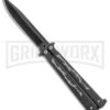 Super Knife Black Balisong Butterfly Knife Dragon - Black Serr