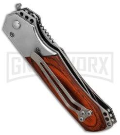 Kershaw Store -Kershaw Store Super Knife Croc Stainless Rosewood Inlay satin serr BP 30075 er side large