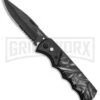 Super Knife Dingo Black Marble Acrylic Automatic Knife - Black Serr -Kershaw Store Super Knife Dingo Black Marble Acrylic Auto Black Serr GA623BKMBK GX 33495 jr large