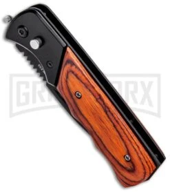 Super Knife Dingo Rosewood Automatic Knife - Black Serr -Kershaw Store Super Knife Dingo Rosewood Auto Black Serr GA623WBK GX 33499 jr spine large