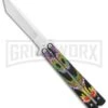 Super Knife Purple Balisong Butterfly Knife Dragon - Tanto Satin 2 Super Knife Purple Balisong Butterfly Knife Dragon - Tanto Satin -Kershaw Store Super Knife Purple Balisong Butterfly Dragon Tanto Satin 1109PGR GX 36802 jr large