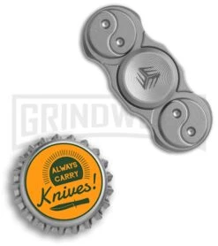 WE Knife Co. S01C Titanium Fidget Spinner - Gray -Kershaw Store WE Knife Co S01C ti fidget spinner gray BHQ 68411 er size large