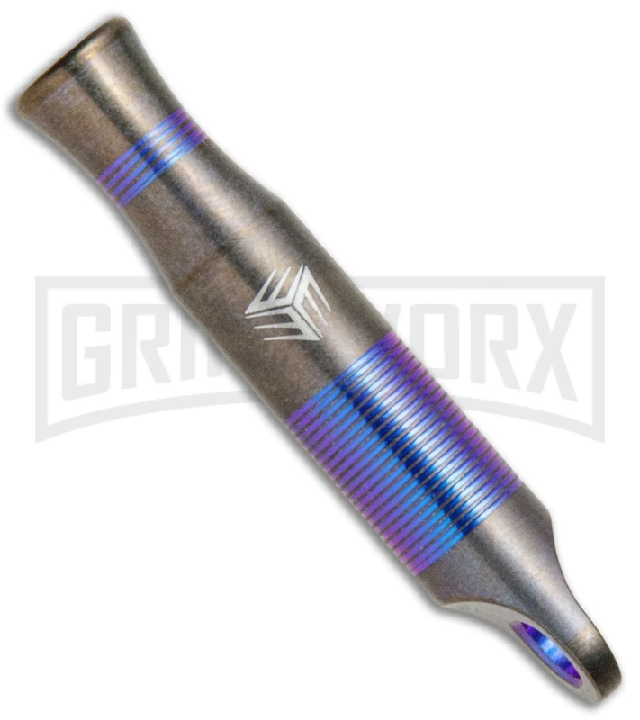 WE Knife Co. 120dB Blue/Purple Titanium Whistle A-05A 4 WE Knife Co. 120dB Blue/Purple Titanium Whistle A-05A - Image 2