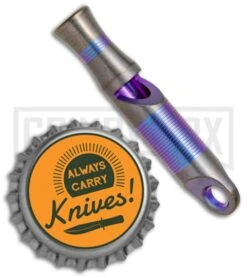 WE Knife Co. 120dB Blue/Purple Titanium Whistle A-05A 7 WE Knife Co. 120dB Blue/Purple Titanium Whistle A-05A -Kershaw Store WE Knife Co Ti Whistle Blue A 05B BHQ 78738 jr bottlecap large