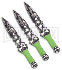 Z-Hunter The Stalkers Green Throwing Knives Set - Gray