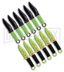 Z-Hunter Zombie Blood 12-Piece Throwing Knife Set ZB-16512
