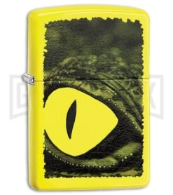 Zippo Lighter Alligator Eye - Neon Yellow
