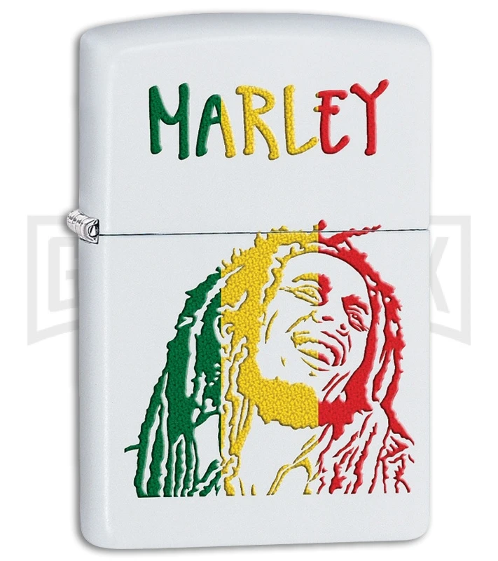 Zippo Lighter Bob Marley - White Matte 3 Zippo Lighter Bob Marley - White Matte