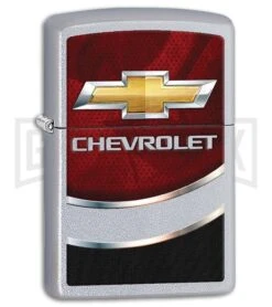Zippo Lighter Chevrolet Bowtie Logo - Satin Chrome