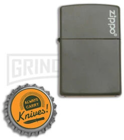Zippo Lighter Classic Logo - Green Matte -Kershaw Store Zippo Lighter Classic Logo Green Matte BHQ 90500 jr bottlecap large