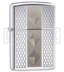 Zippo Lighter Diamond Grill - High Polish Chrome