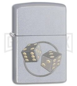 Zippo Lighter Dice - Satin Chrome
