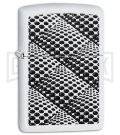 Zippo Lighter Dots And Boxes - White Matte