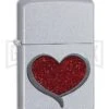 Zippo Lighter Glitter Heart - Satin Chrome 2 Zippo Lighter Glitter Heart - Satin Chrome -Kershaw Store Zippo Lighter Glitter Heart Satin Chrome BP 22829 jr large