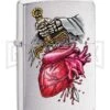 Zippo Lighter Goth Heart And Sword - Brushed Chrome -Kershaw Store Zippo Lighter Goth Heart and Sword Brushed Chrome BP 22822 jr large