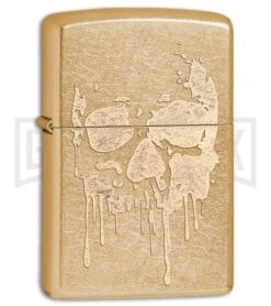 Zippo Lighter Grunge Skull - Gold Dust