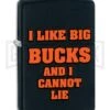 Zippo Lighter I Like Big Bucks - Black Matte -Kershaw Store Zippo Lighter I Like Big Bucks Black Matte BP 22880 jr large