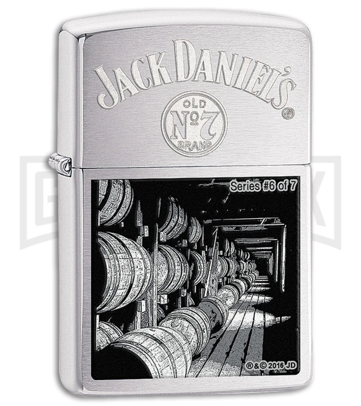 Zippo Lighter Jack Daniels Scene Series 6 - Brushed Chrome 3 Zippo Lighter Jack Daniels Scene Series 6 - Brushed Chrome