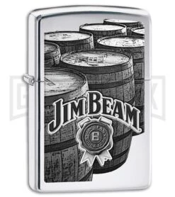 Zippo Lighter Jim Beam Barrels - High Polish Chrome