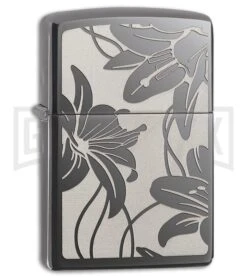 Zippo Lighter Lily - High Polished Chrome