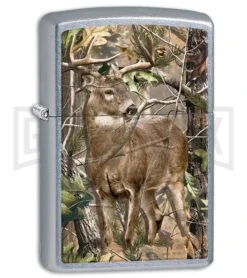 Zippo Lighter Realtree Whitetail - Street Chrome