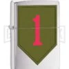 Zippo Lighter US Army 1st Infantry - Brushed Chrome 2 Zippo Lighter US Army 1st Infantry - Brushed Chrome -Kershaw Store Zippo Lighter US Army 1st Infantry Brushed Chrome BP 22907 jr large