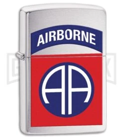 Zippo Lighter US Army 82nd Airborne - Brushed Chrome